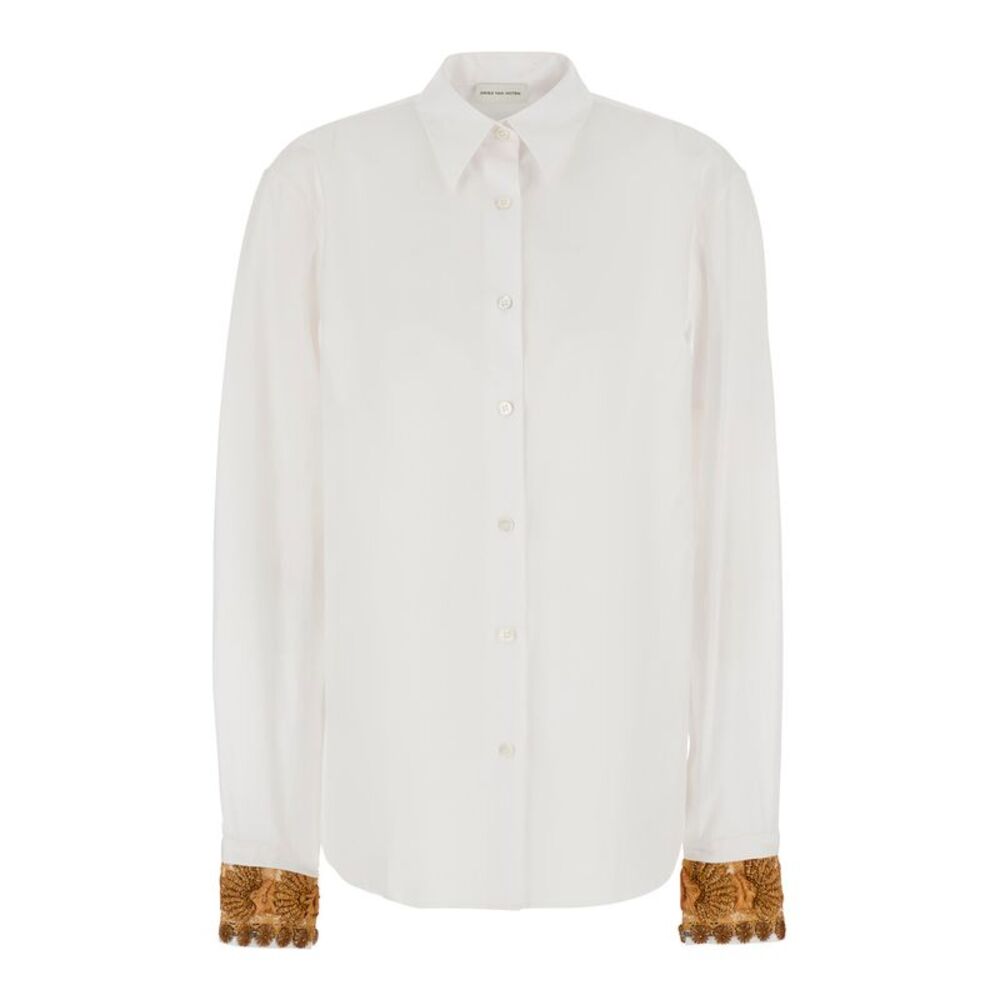Dries Van Noten Women Chloris Blouse With Long Sleeves And White Collar Woman